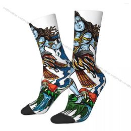 Men's Socks Vintage Nataraja Crazy Shiva Hindu God India Lingam Unisex Harajuku Pattern Printed Funny Happy Crew Sock Boys Gift