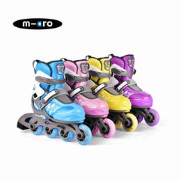 Inline Roller Skates Micro Patines 906 Max ABEC7 Bearings 80A 58/70mm Wheels 4 Sizes Adjustable for Kids Beginner HKD230720