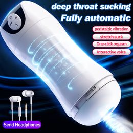 Masturbators For Men Automatic Sucking Real Vagina Vibrator Male Masturbation Cup Pussy Pocket Sex Machine Toys Adults 18 230811