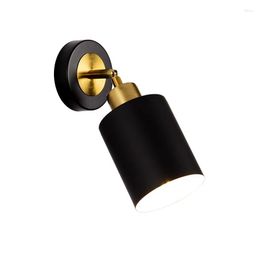 Wall Lamp Nordic Rotating Light Bedside Industrial Vintage Celebrity Aisle E27 Iron For Corridor