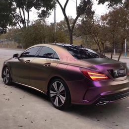 Chameleon Pearl Diamond Satin Metallic Purple Vinyl Adhesive Sticker Car Wrap Foil With Air Release Film Vehicle Car Wrapping Roll246E