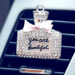 Car Air Freshener Car Air Vent Clip Air Freshener In Auto Interior Decor Bling Perfume Bottle Car Aroma Diffuser Ornament Car Accessory Girls Gift x0720