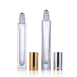 Wholesale Thick Bottom 10ml Glass Roll On Bottles Pen Shape 1 3 OZ Clear Essential Oil Glass Tube Free Shipping Ccggj