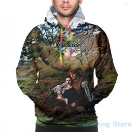 Men's Hoodies Mens Sweatshirt For Women Funny Outlander Collage Print Casual Hoodie Streatwear