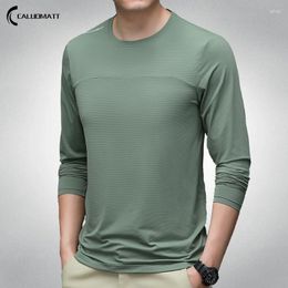 Men's T Shirts Long Sleeve T-Shirts Letter Print Casual Oversized Quick-drying Men Sportswear Plus Size Top Male Breathable