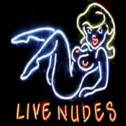 Live Nudes Sexy Girls Beer Bar Neon Sign 22x18263B