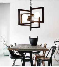 Pendant Lamps Lights Dining Room Korean Iron Fashion Modern Simple Pastoral Restaurant Black And White