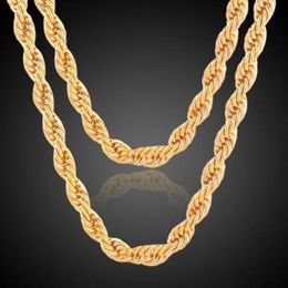 Gold Filled Rope Chain 18ct Mens Women's 5mm Five Width 20 inch Length188c