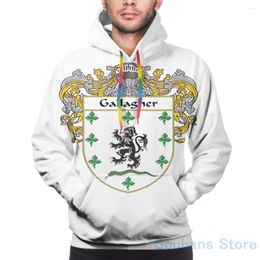 Men's Hoodies Mens Sweatshirt For Women Funny Gallagher Coat Of Arms Family Crest Print Casual Hoodie Streatwear