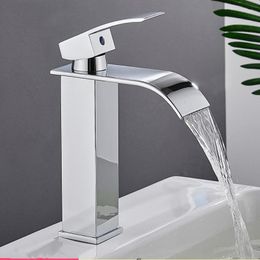 Bathroom Sink Faucets Waterfall Faucet Wash Basin And Cold Under Counter Over