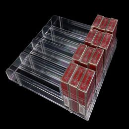 Whole 10pcs Supermarket Cigarette display box acrylic Tobacco divider Automatic propulsion locker drawer drink container holde283P