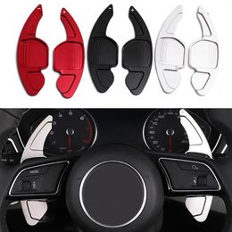 For Audi A3 A4 A4L A5 A6 A7 A8 Q3 Q5 Q7 TT S3 R8 Red Silver Aluminium Car Steering Wheel Shift Paddle Shifter Gear Extention262c