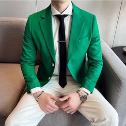 Men's Suits 2023 British Style High Quality Fashion 5 Colour Suit Autumn Slim Business Formal Bridegroom Wedding Tailcoat