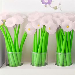 Creative Flower Art Gel Pens Office Student Wedding Birthday Gifts School Stationery Can Change Colour Home Decor305O