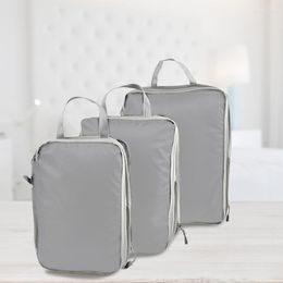 Storage Bags 3Pcs Luggage Bag Multi Functional Packing Cubes Foldable Suitcase Organizer Lightweight For Clothes