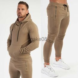 Men's Tracksuits Men Running Sportswear Sets Sweatshirt Sweatpants Suit Gym Fitness Hoodies Tops Pants Male Autumn Jogging Workout Tracksuits J230720