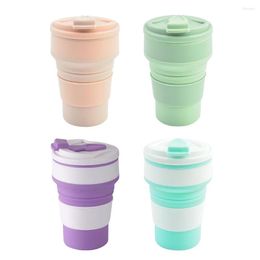 Cups Saucers Silicone Mug Heat Resistant Portable Tea Cup Reusable Lightweight Leakproof For Office Travel Accessories