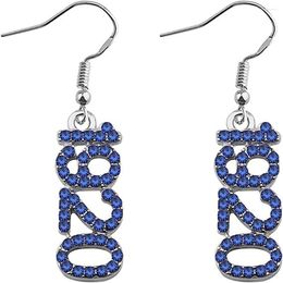 Dangle Earrings Fashion Party Wear Bling Blue Rhinestone Founded Years 1920 Zeta Phi Beta Sorority Earring Jewellery