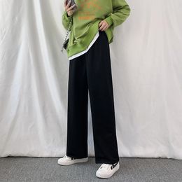 Women's Pants Lady Ankle Length Sweatpants Women Baggy Korean Harajuku Elastic Waist Trousers 90s Clothes Vintage Bottoms