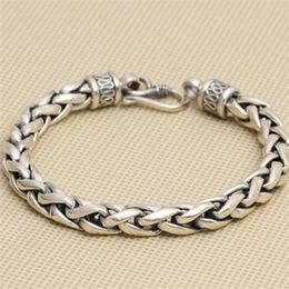 Solid Silver 925 Thick Men Simple Design 100% Real Sterling Vintage Cool Mens Jewelry Box GiftLink Chain Link246h