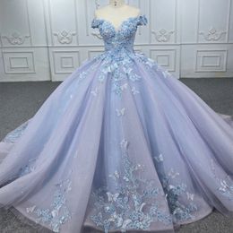 Luxury Shiny Off the Shoulder Quinceanera Dresses Applique Beading Bow Tulle Ball Gowns Sweet 16 Year Princess Dresses For 15 Vestidos De