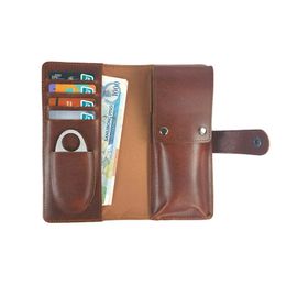 Cigar Bag Travel Portable Cigars Storage Holds 2 Pcs Cigars Pack Can Put Cigar Scissors Smoking Accessories Factory Direct Sale