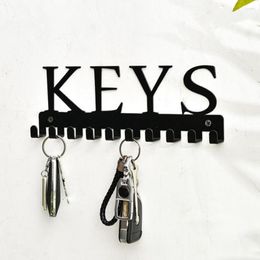 Hooks Metal Wall-mounted Clothes Rack Coat Key Storage Holder Kitchen Organiser Wall Accessories