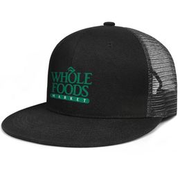 Whole Foods Market Healthy organic Unisex Flat Brim Trucker Cap Styles Personalized Baseball Hats Flash gold Camouflage pink White249D