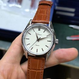 Other Watches Chameri Men Dress Watch VH31 Quartz Movement Sapphire 40mm Stainless Steel Leather Strap Luxury Business Men's Clock 230719