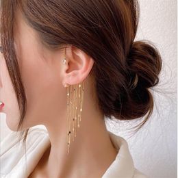 Round fashion luxury Ear Cuff female tassel diamond design party earrings shiny Jewellery gift for lover without fading159u