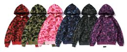 Mens sweatshirt zip up hoodies for women mens hoodie designer black jackets women sportswear sweatshirt multiple color thick zipper streetwear camouflage coats