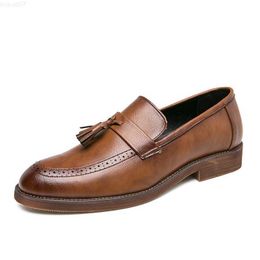 Dress Shoes QUAOAR 2022 Newly Men's Genuine Leather Shoes Size 38-47 Head Leather Soft Anti-slip Driving Shoes Man Spring Leather Shoes L230720