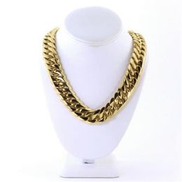 Mens Miami Cuban Link Curb Chain 14k Gold Plated Hip Hop 21MM Thick Chain 24''294F