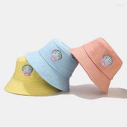 Berets Bucket Hat Women's Summer Suncreen Foldable Fisherman Shell Labelling Outdoor Sun Beach Protection Unisex Panama Cap