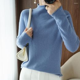 Women's Sweaters Arrival Women Sweater Autumn Winter Tops Mock Neck Pullovers Casual Long Sleeve Slim All-Match Base Shirt