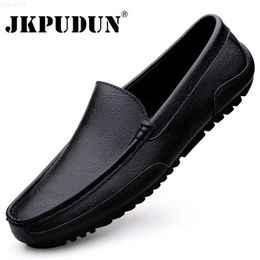 Dress Shoes Brand Leather Men Shoes Casual Designer Italian Loafers Men Breathable Leisure Shoes Moccasins Men Driving Shoes Plus Size 38-44 L230720