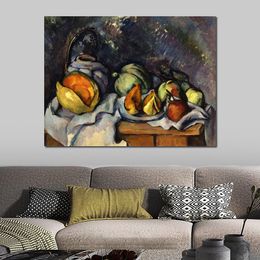 Still Life with Fruit and A Ginger Pot 1895 Paul Cezanne Oil Painting Handmade Modern Artwork High Quality Wall Decor