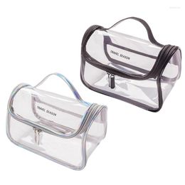 Storage Bags PVC Transparent Women Cosmetic Waterproof Travel Makeup Pouch Clear Zipper Toiletry Organiser Washing Bag