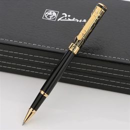 Top Quality Picasso black metal Roller ball pen with Gold Clip business office stationery writing gift ball pens173N