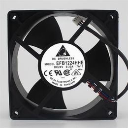 Whole Delta 12038 12CM EFB1224HHE 24V 0 30A 3 line double ball fan inverter207Y