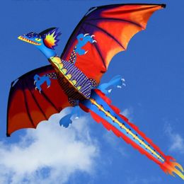 Kite Accessories 3D Dragon With Tail Kites For Adult Flying Outdoor 100m Line 230719