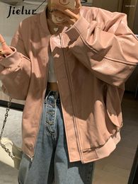 Women's Trench Coats Autumn Casual Loose Woman Retro Street Fashion Female Pink Simple Basic Chicly Women