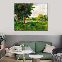 Modern Abstract Canvas Art Landscape Paul Cezanne Handmade Oil Painting Contemporary Wall Decor