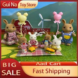 Tools Workshop 1/12 Forest Animal Family Critters Rabbit Bear Panda Set play house Dolls Clothes Compatible 4.5CM Dollls Toys For Girls Gifts 230720