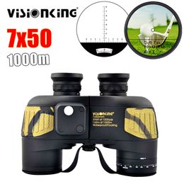 Visinking 7x50 Range Finder Binoculars for Hunting Telescope Powerful and Long Distance Binoculars Rangefinder Camping Equipment