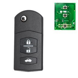 Folding Remote key Car Starter 3 Button 433MHz 4D63 Chip for Mazda3406