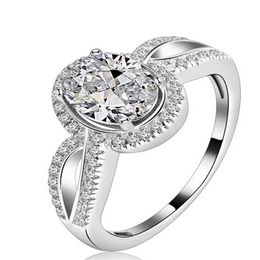 Fine US GIA certified 1 ct moissanite engagement rings 18K white gold simulate diamond rings for women solid white g270J