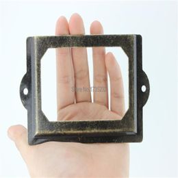 Large card holder meta label frame vintage bronze decorating tag label drawer frame wood shelf channel tag frame272S