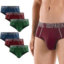 Underpants 3 Pack Separatec Men's Soft Bamboo Rayon Separate Dual Pouch Underwear Brief Comfortable Breathable USA Size S-XL 230719