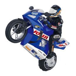Electric RC Car Mini Fashion HC 802 1 6 RC Remote Control Motorcycle Self Balanced Stunt Toy Electric for Children Gifts 230719